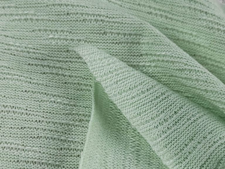 Polyester Spandex Slub Knit Material