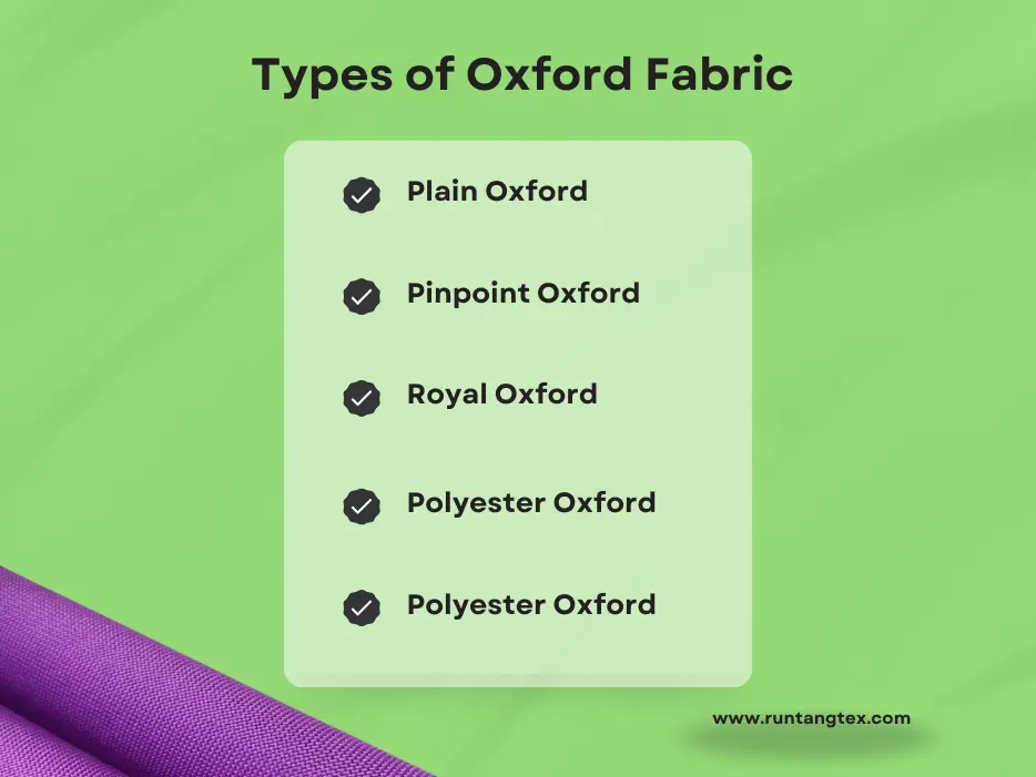 Types of Oxford Fabric