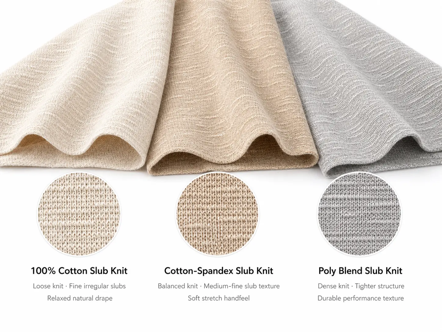 Slub Knit Fabric Manufacturer | Knit Fabric Supplier